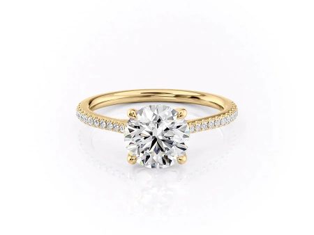 The Pave Lexie Set With A 2 Carat Round Moissanite Discount