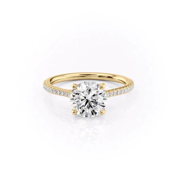 The Pave Lexie Set With A 2 Carat Round Moissanite Discount