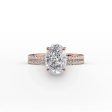 The Pave Eleanor Set With A 5 Carat Oval Moissanite Online now