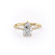 The Pave Lexie Set With A 5 Carat Pear Moissanite For Discount