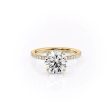 The Pave Eleanor Set With A 4.5 Carat Round Moissanite Fashion