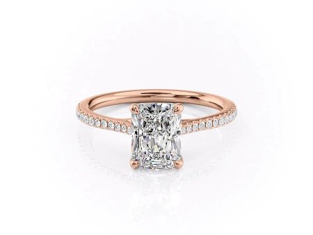 The Pave Lexie Set With A 4.5 Carat Radiant Moissanite Sale