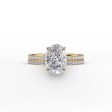 The Pave Eleanor Set With A 3.5 Carat Oval Moissanite Supply