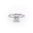 The Pave Lexie Set With A 1.5 Carat Princess Moissanite Online