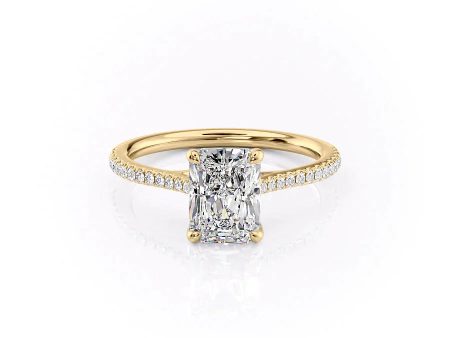 The Pave Lexie Set With A 5 Carat Radiant Moissanite For Cheap