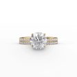 The Pave Eleanor Set With A 4.5 Carat Round Moissanite Fashion