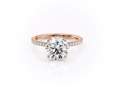 The Pave Eleanor Set With A 2.5 Carat Round Moissanite Fashion