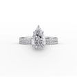 The Pave Eleanor Set With A 3.5 Carat Pear Moissanite Fashion