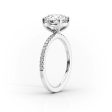 The Pave Eleanor Set With A 4 Carat Round Moissanite on Sale