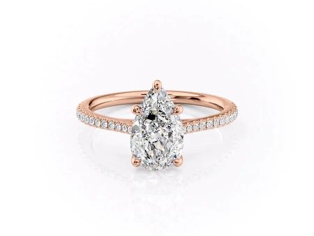 The Pave Lexie Set With A 3 Carat Pear Moissanite Discount