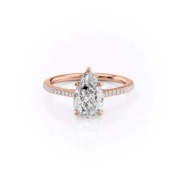 The Pave Lexie Set With A 3 Carat Pear Moissanite Discount