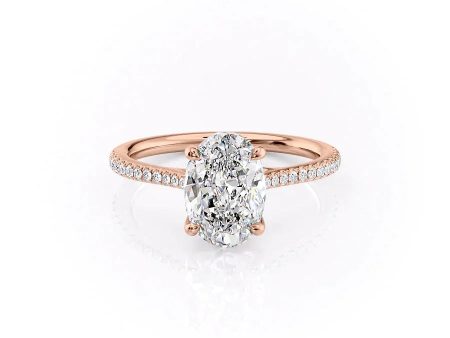 The Pave Lexie Set With A 3.5 Carat Oval Moissanite For Discount