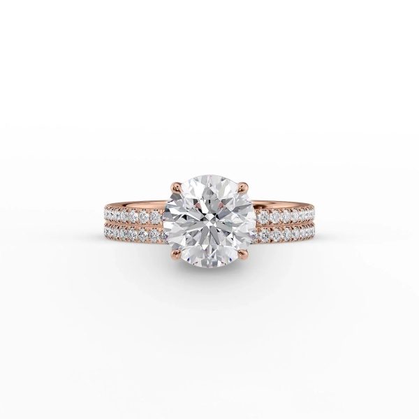 The Pave Eleanor Set With A 3.5 Carat Round Moissanite Online