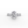 The Pave Eleanor Set With A 4.5 Carat Oval Moissanite For Sale