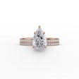 The Pave Eleanor Set With A 4 Carat Pear Moissanite Online