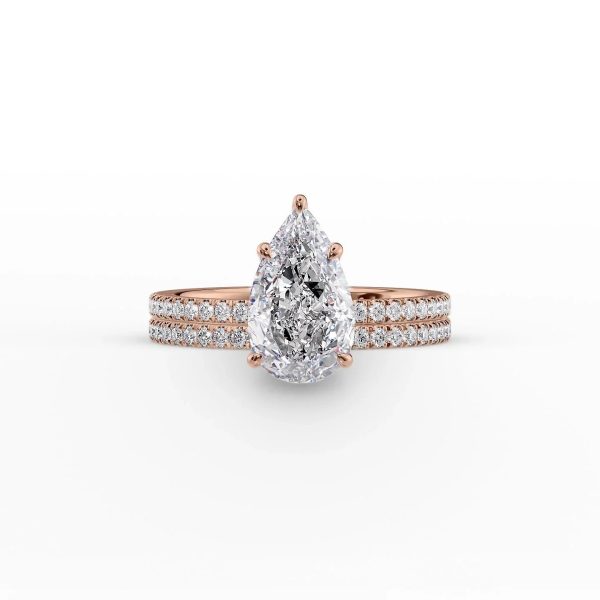 The Pave Eleanor Set With A 4 Carat Pear Moissanite Online