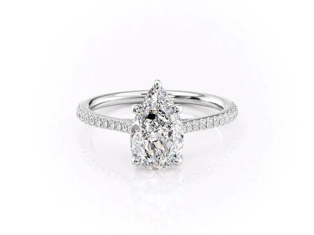 The Pave Lexie Set With A 1.5 Carat Pear Moissanite Online