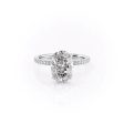 The Pave Eleanor Set With A 4.5 Carat Oval Moissanite For Sale