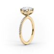 The Pave Eleanor Set With A 5 Carat Pear Moissanite Fashion