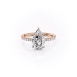 The Pave Eleanor Set With A 4 Carat Pear Moissanite Online