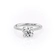 The Pave Lexie Set With A 4 Carat Round Moissanite Online