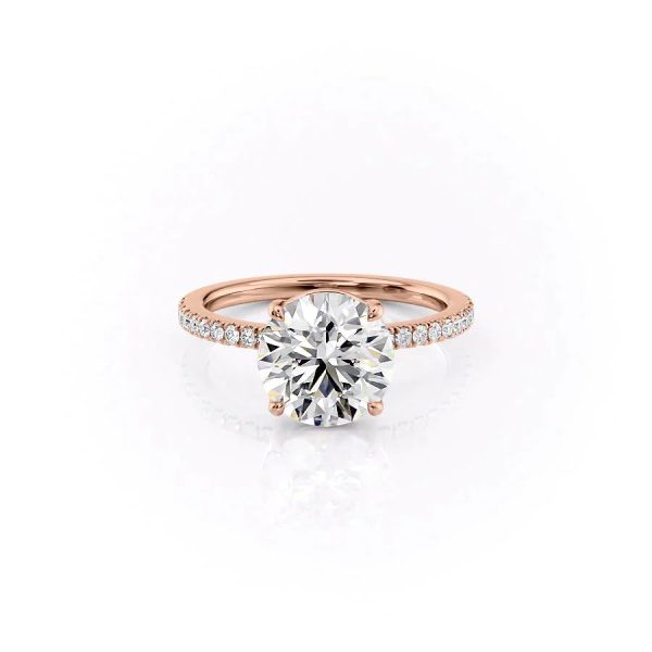 The Pave Eleanor Set With A 5 Carat Round Moissanite Discount