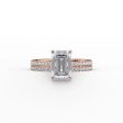 The Pave Eleanor Set With A 5 Carat Emerald Moissanite Online Hot Sale