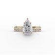 The Pave Eleanor Set With A 5 Carat Pear Moissanite Fashion