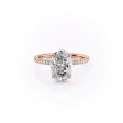 The Pave Eleanor Set With A 5 Carat Oval Moissanite Online now