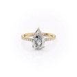 The Pave Eleanor Set With A 5 Carat Pear Moissanite Fashion